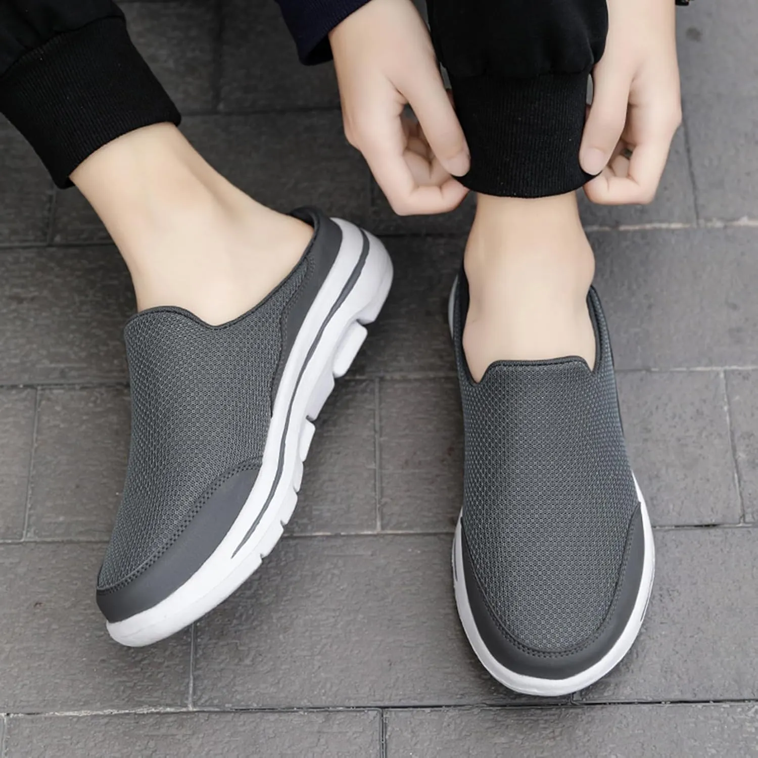 Slip On Mules & Clogs for Womens Mens Light Open Back Shoes Comfort Walking Shoes Breathable Slippers Closed Toe Slides