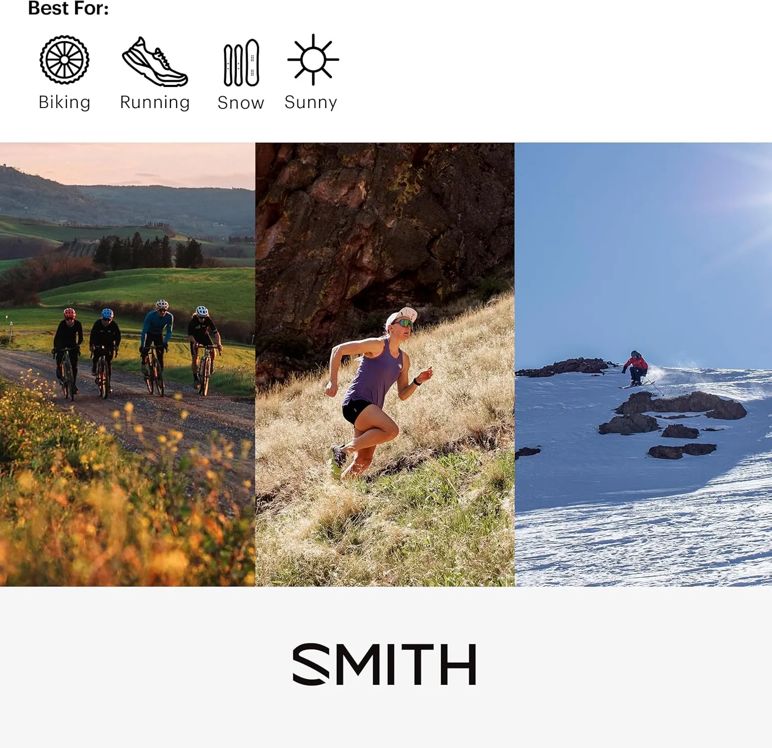 SMITH Wildcat Sunglasses with ChromaPop Shield Lens – Performance Sports Sunglasses for Biking & More – For Men & Women