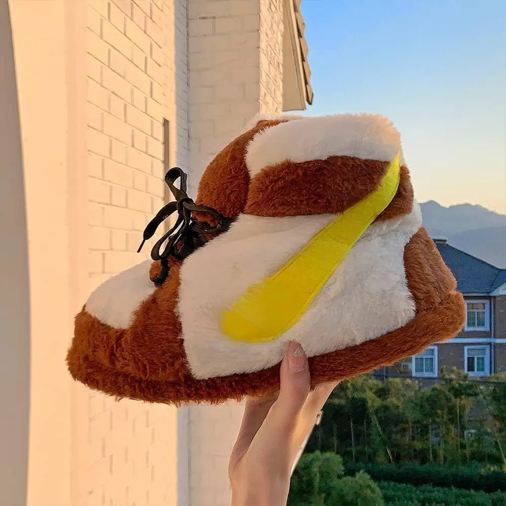 Sneaker Slippers Non Slip Sole Indoor House Plush Slippers Unisex Indoor Floor Cotton Shoes