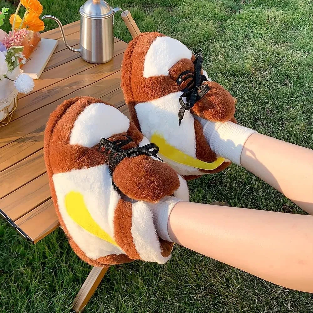 Sneaker Slippers Non Slip Sole Indoor House Plush Slippers Unisex Indoor Floor Cotton Shoes