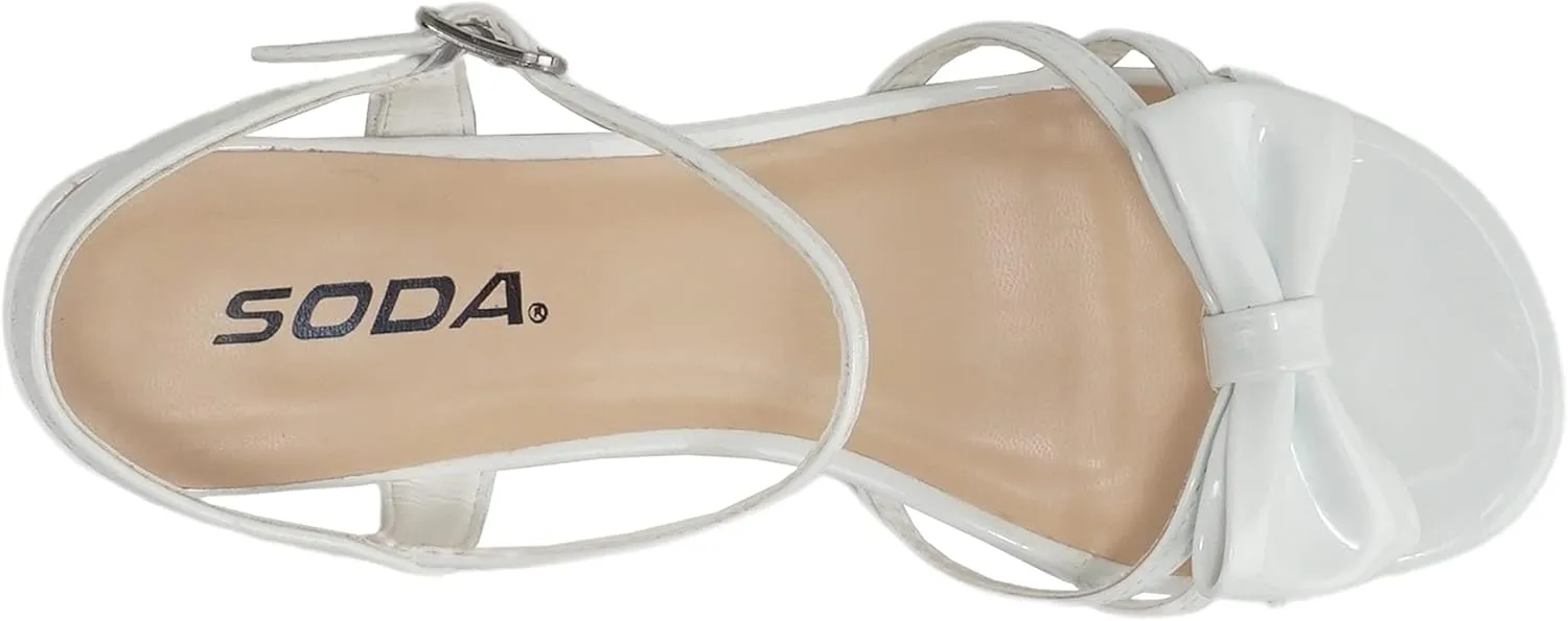 Soda Girly-2 Children's Girl's Open Toe Slingback Block High Heel Sandals