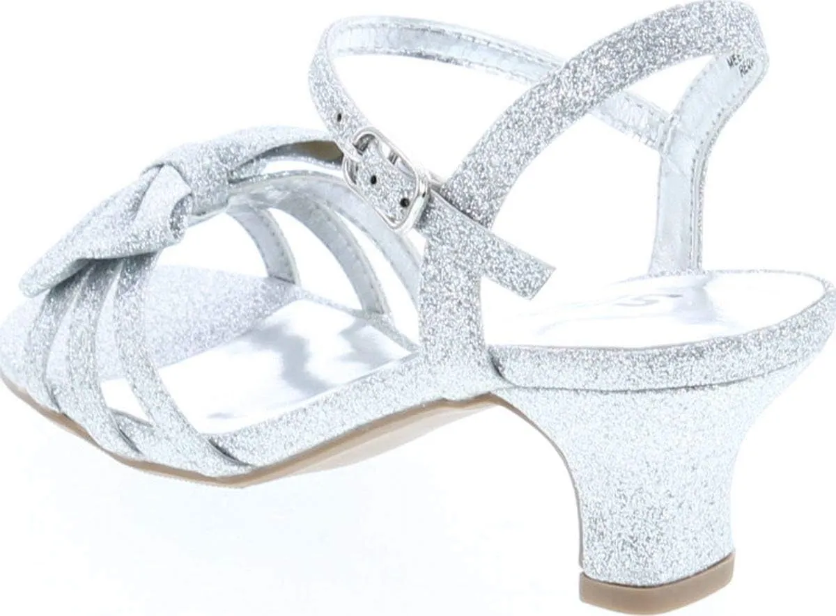 Soda Girly-2 Children's Girl's Open Toe Slingback Block High Heel Sandals