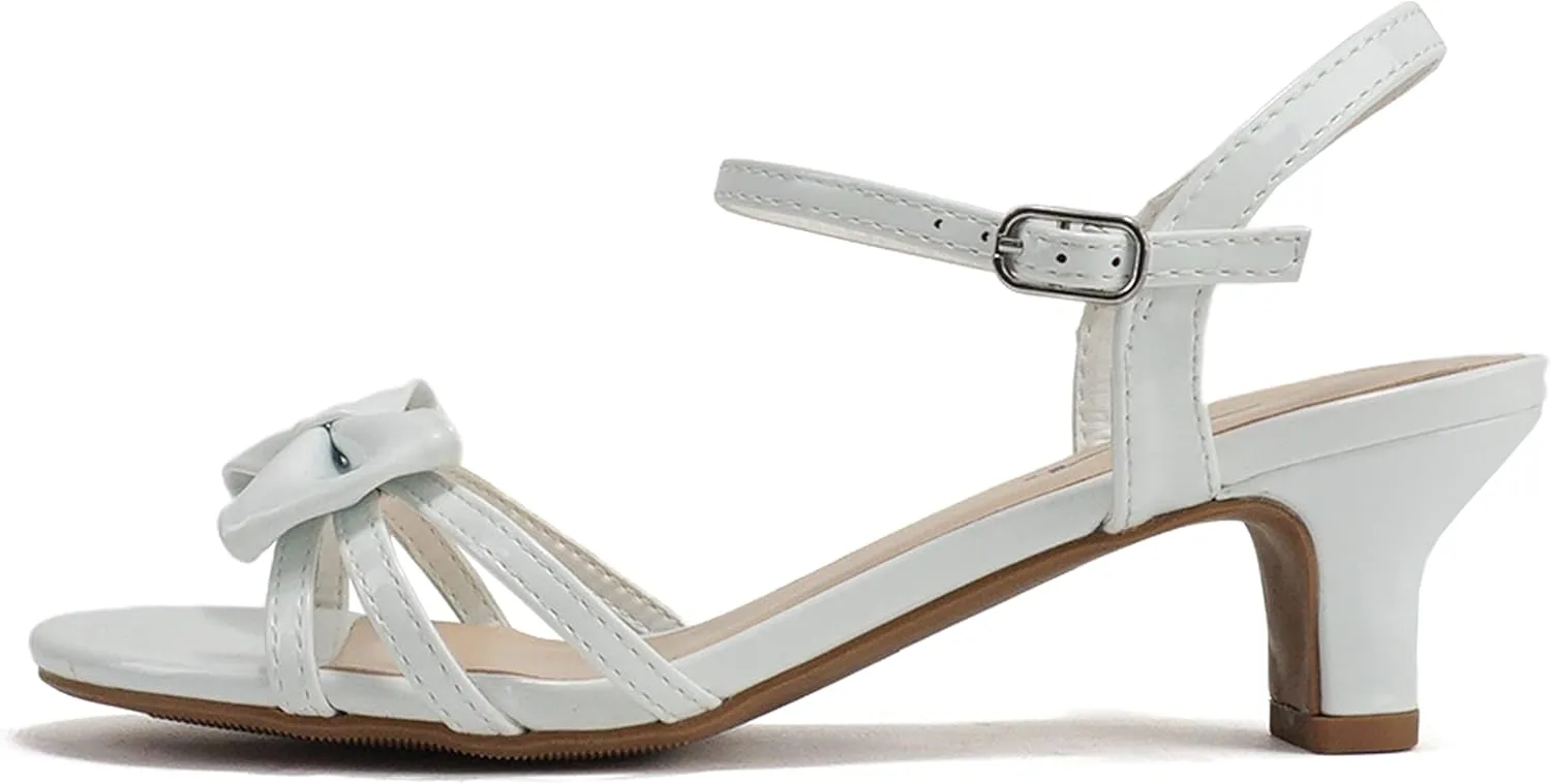 Soda Girly-2 Children's Girl's Open Toe Slingback Block High Heel Sandals