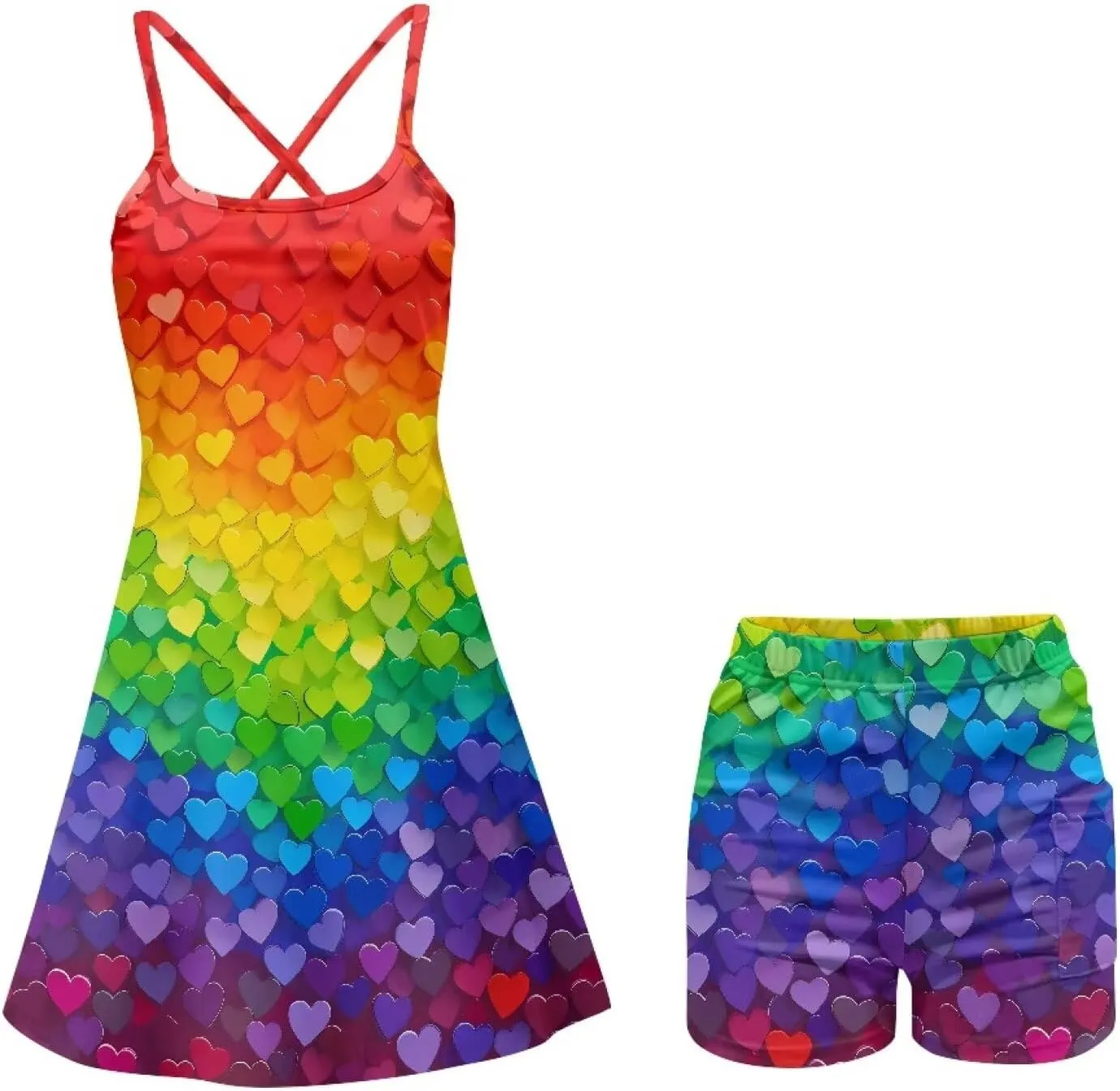 Sports Dress for Women Athletic Tennis Golf Dress with Built-in Shorts Perfect for Golf, Tennis, Gym