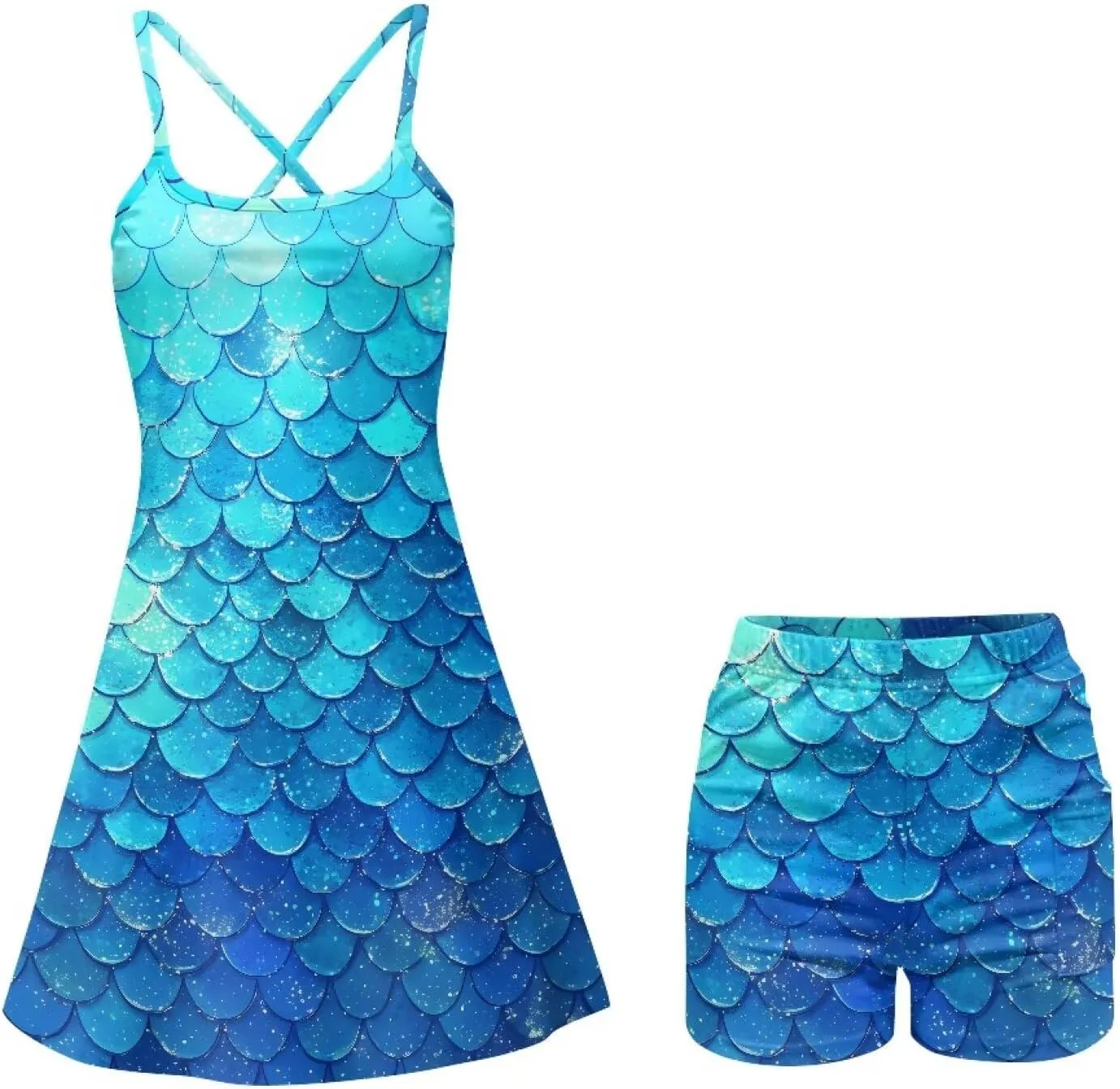 Sports Dress for Women Athletic Tennis Golf Dress with Built-in Shorts Perfect for Golf, Tennis, Gym