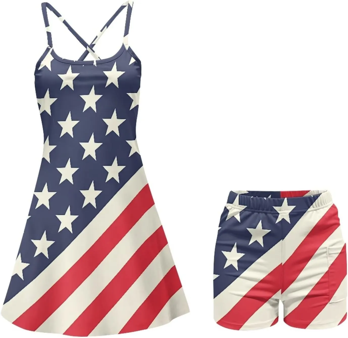Sports Dress for Women Athletic Tennis Golf Dress with Built-in Shorts Perfect for Golf, Tennis, Gym