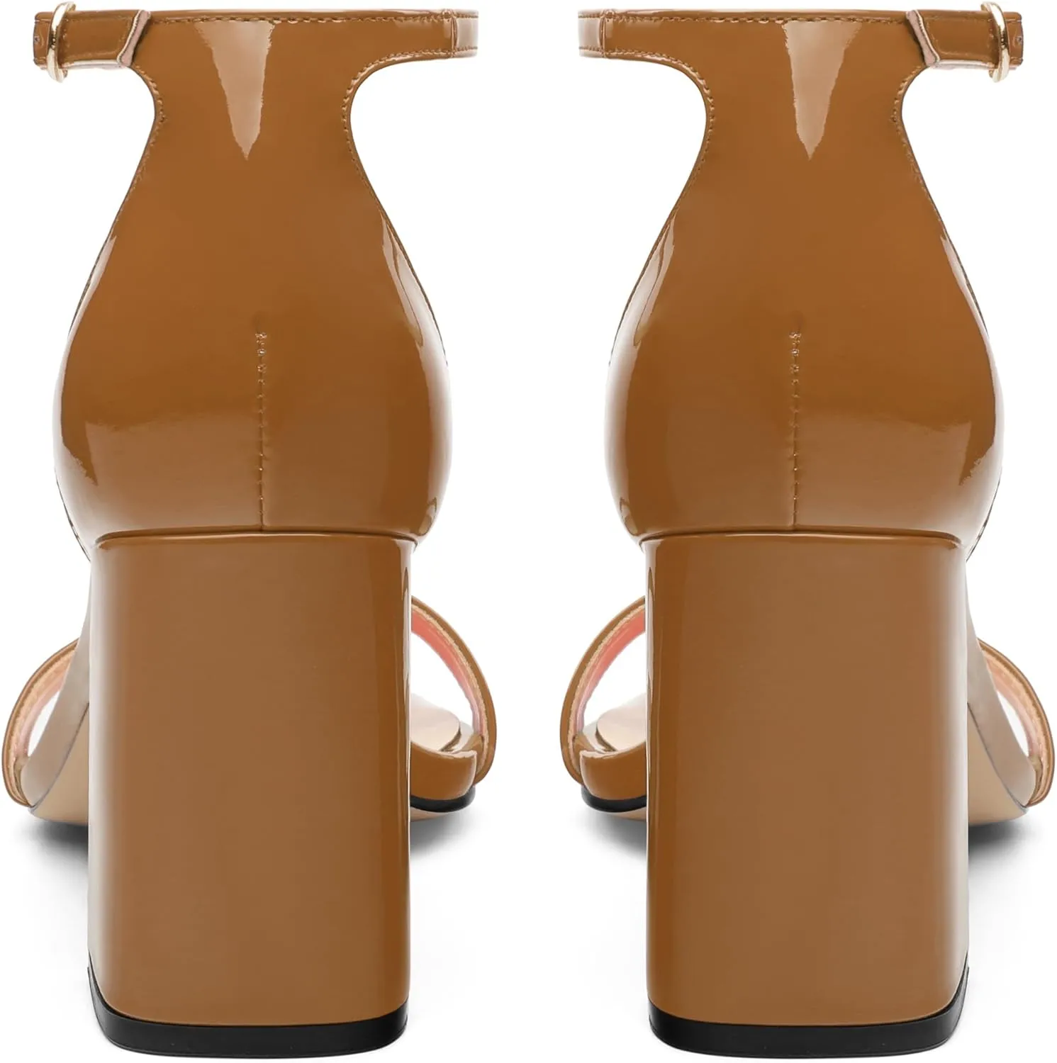 Square Open Toe Block High Heels for Women Ankle Strap Chunky Heeled Sandals Women's Summer Dress Sandal Shoes 3 Inch