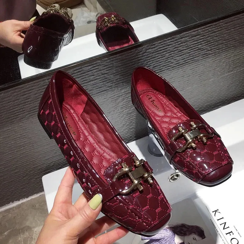 Square Toe Slip-On Loafers