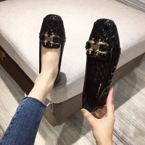 Square Toe Slip-On Loafers