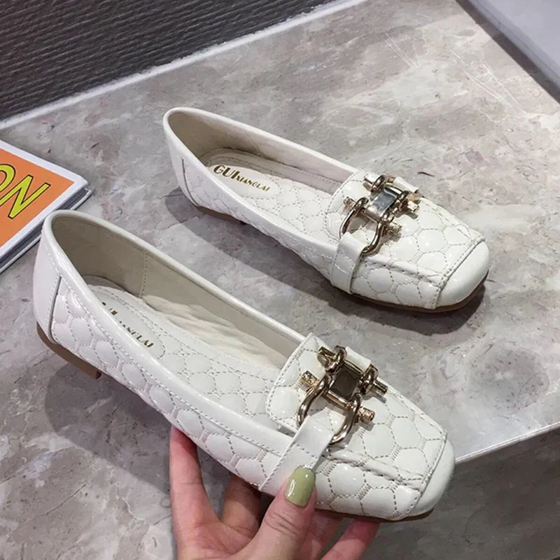Square Toe Slip-On Loafers
