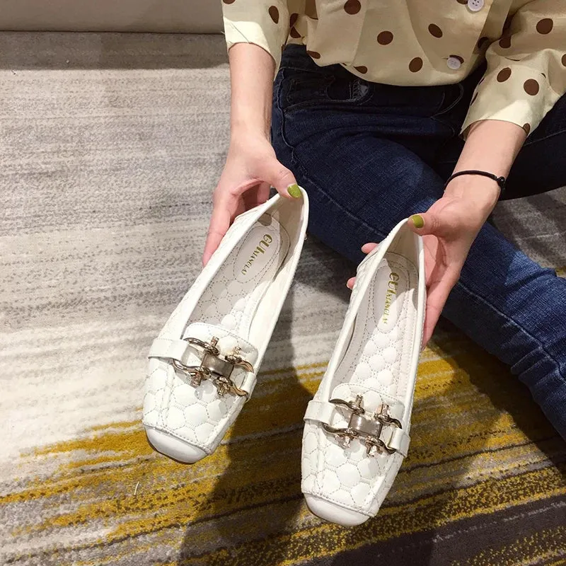 Square Toe Slip-On Loafers