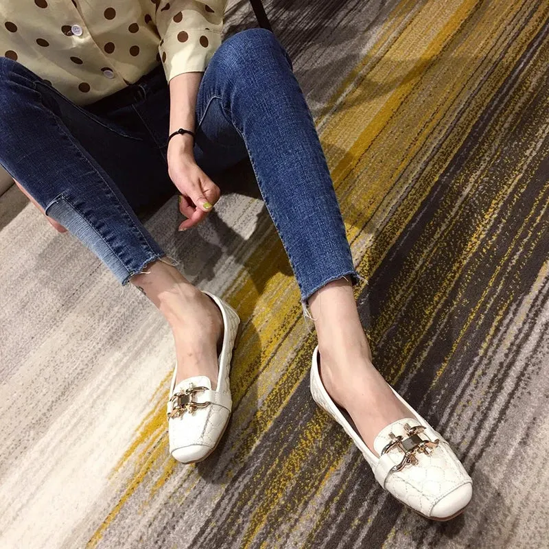 Square Toe Slip-On Loafers