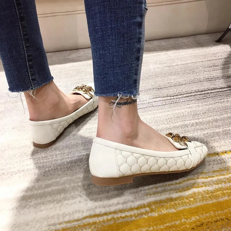 Square Toe Slip-On Loafers