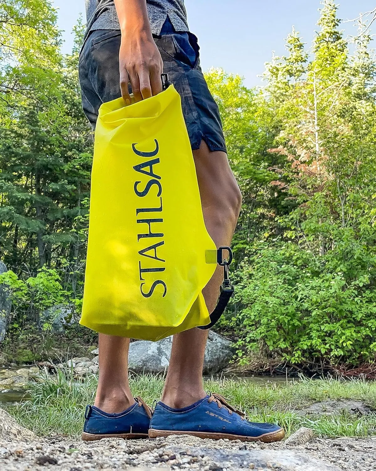 Stahlsac Abyss Drylite Dry Bag 12L in Yellow | Durable Waterproof Bag | Lightweight Dry Bag for Boating, Hiking, Kayaking, & Rafting | Tested for Enhanced Durability | Removable Straps
