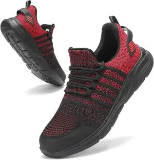 Steel Toe Shoes for Men Safety Puncture Proof Comfy Work Sneakers Lightweight Breathable Non-Slip Construction Shoes