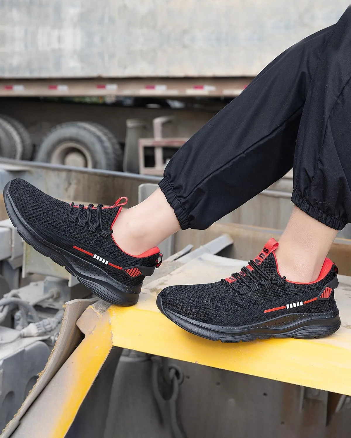Steel Toe Shoes for Men Women Indestructible Puncture Proof Safety Work Shoes Comfortable Slip Resistant Sneakers Airy for Construction