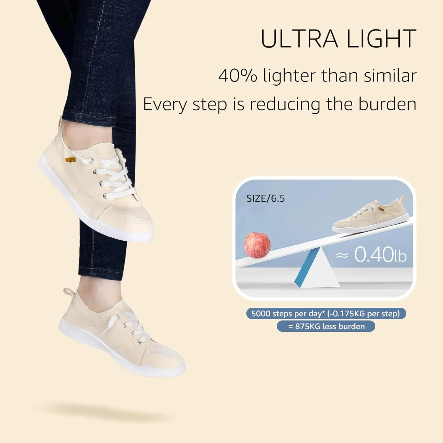 STQ Slip on Sneakers for Women Casual Canvas Shoes Machine Washable