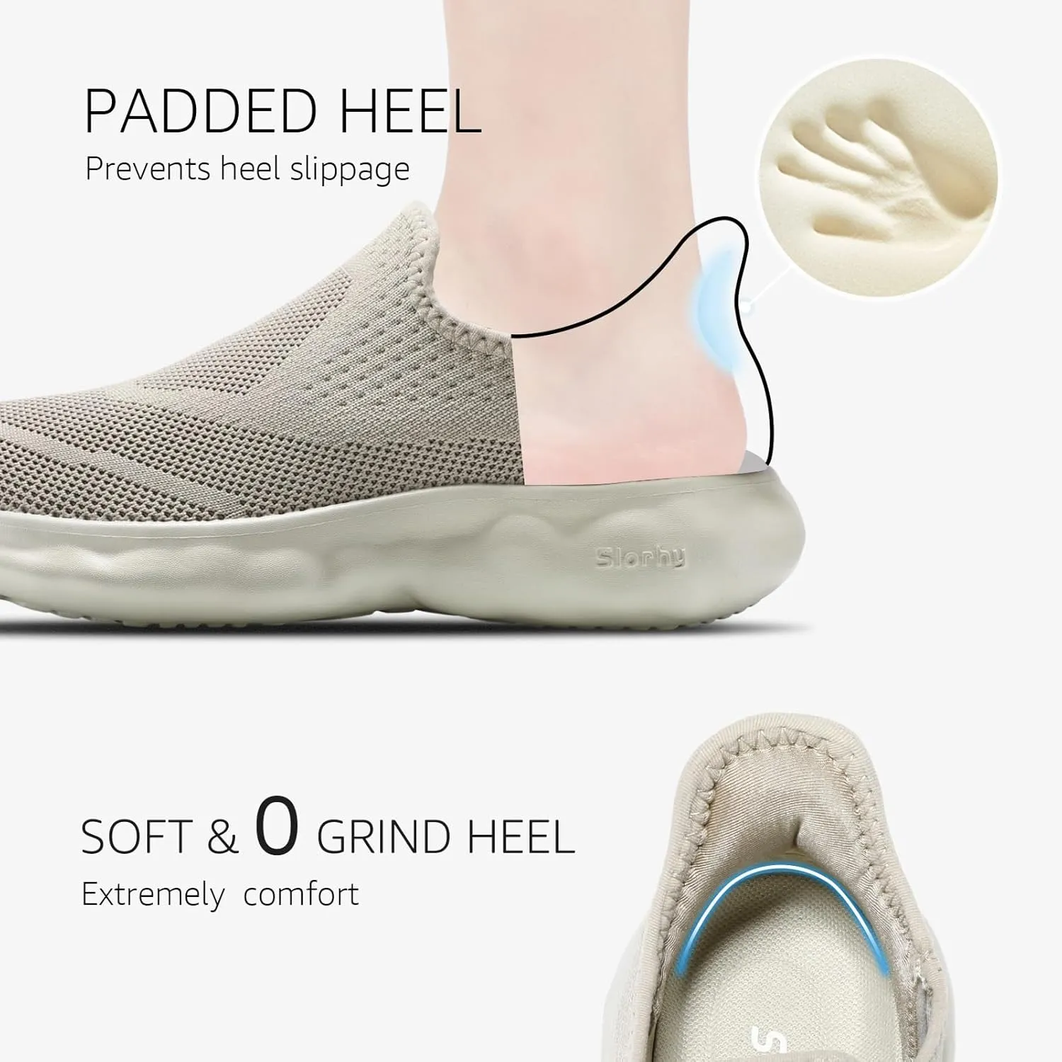 STQ Womens Slip on Sneakers Cloud-Like Sole Maternity Walking Shoes
