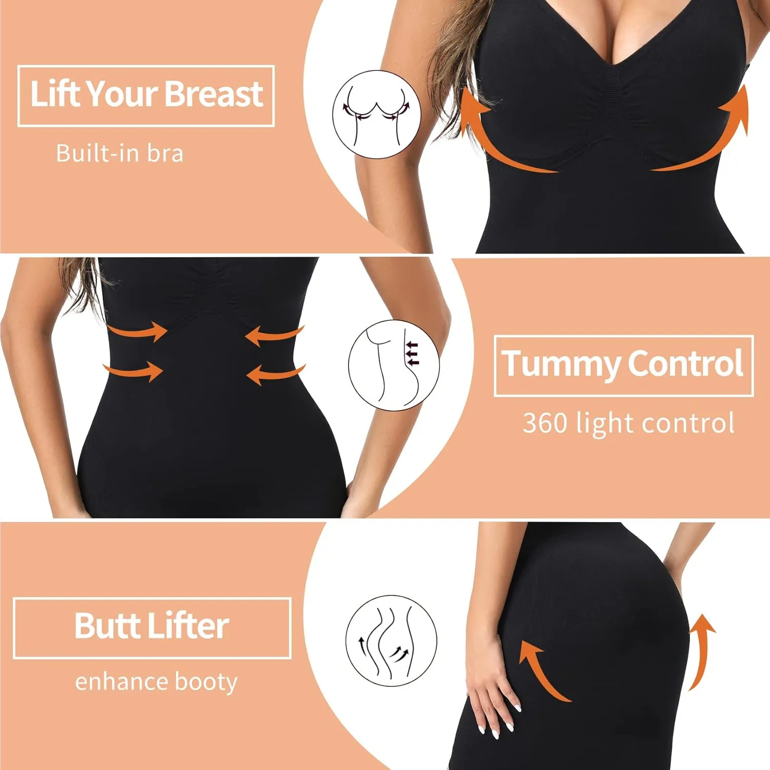 Strapless Slip Shapewear Slip Dress for Women Seamless Under Dress Shapewear Women's Full slips Tummy Control