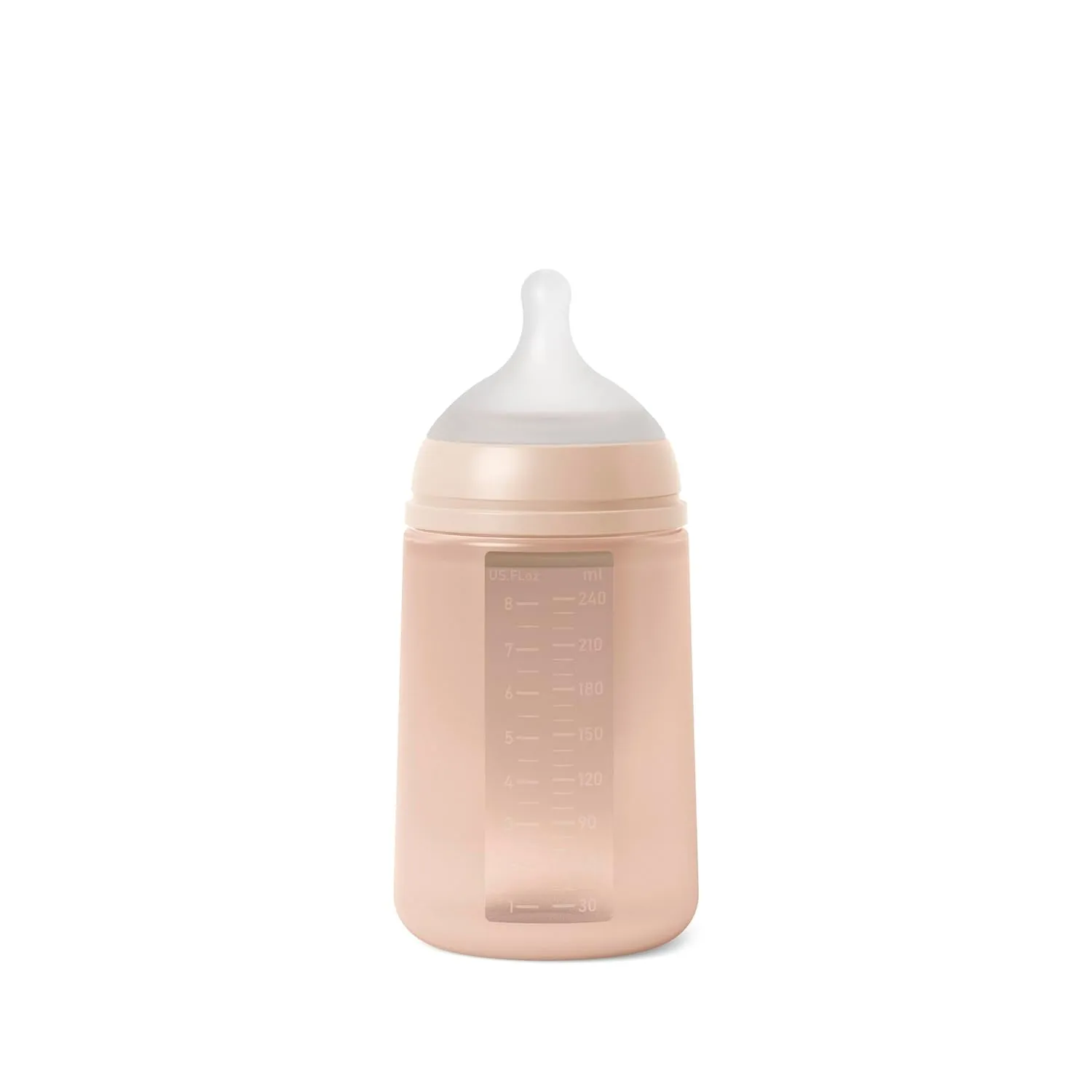 Suavinex Color Essence SX PRO Physiological Soft Flexible Silicone Baby Bottle, Anti Colic Baby Bottles, Supports Breast Feeding Babies, Made in Spain, Medium Flow, 8oz, Marshmallow Nude