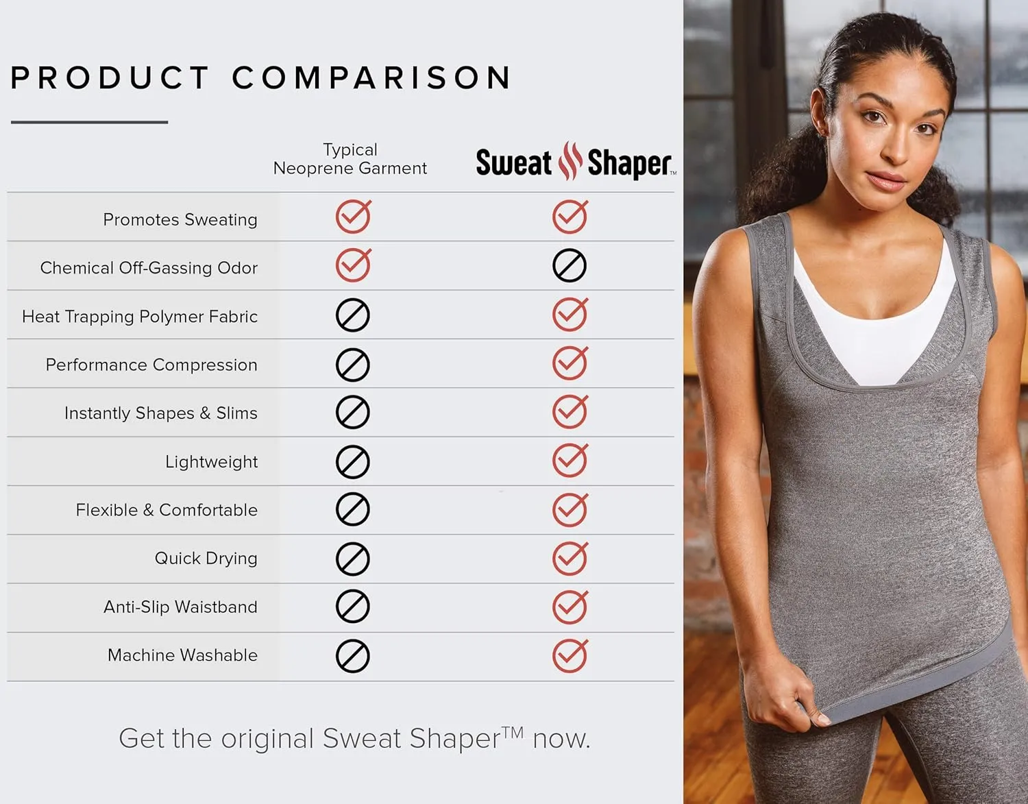 Sweat Shaper Premium Sauna Tank Top for Women, Slimming Sauna Shirt for Workouts