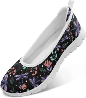 SYtrade Loafers for Women Breathable Slip On Walking Shoes White Sole