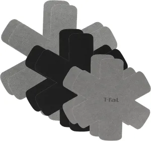 T-fal Premium Pot, Pan Cookware Protectors (6-Pack) for Stacking & Kitchen Organization, 14", 16" 18" Black and Gray