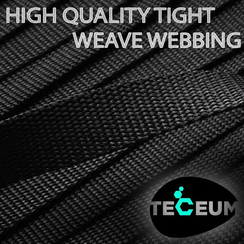 TECEUM 1" & 1.5" & 2" Webbing – 10 25 50 Yards – 40  Colors – Heavy Duty 1 Inch 1.5 Inch 2 Inch Webbing for Climbing Outdoors Indoors Crafting DIY