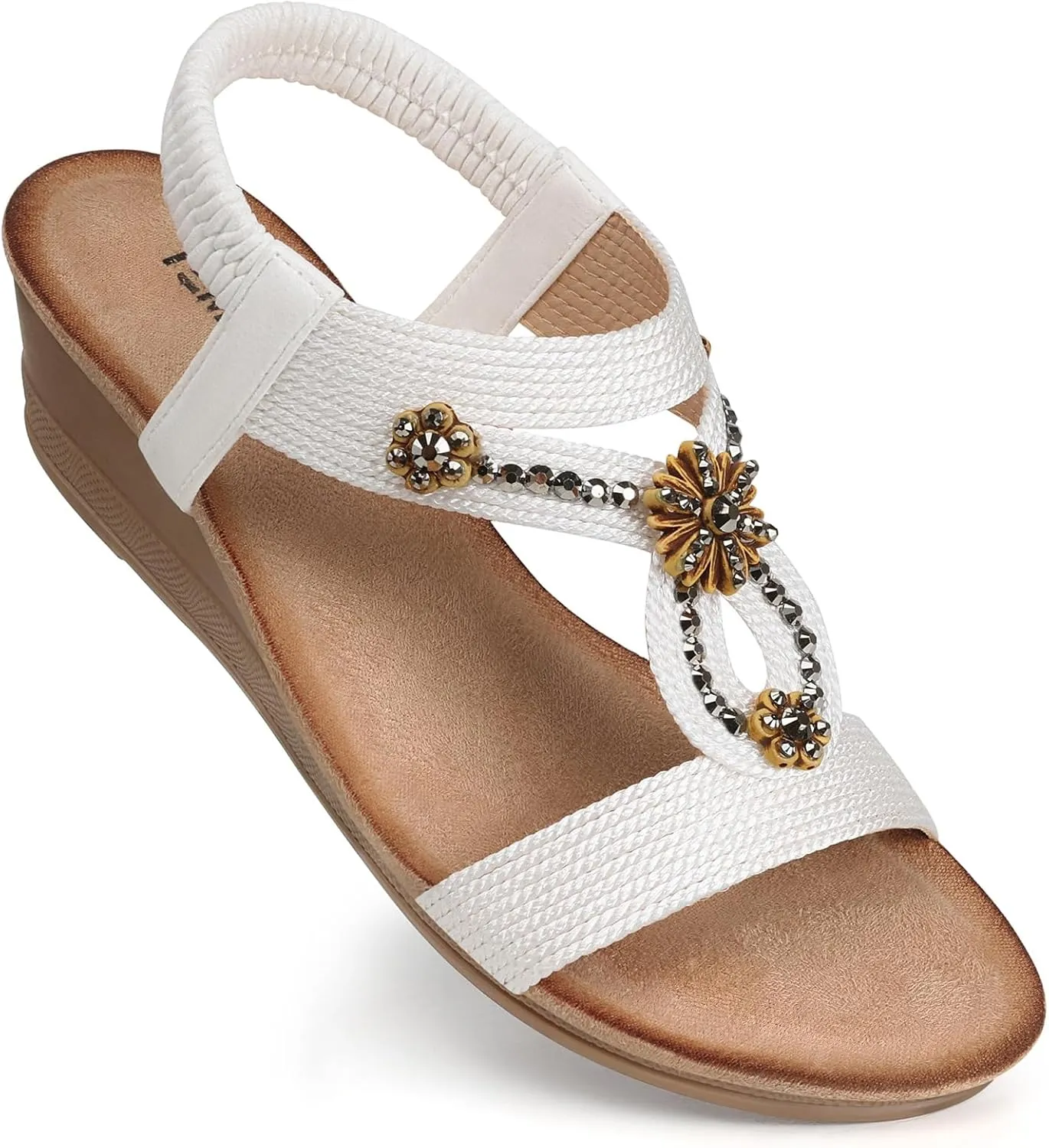 TEMOFON Womens Sandals Wedge Low: Wedge Sandal Women Dressy Summer