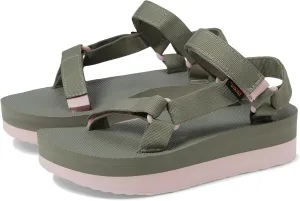 Teva Women's Flatform Universal Sport Sandal, Olive/Whisper, 6