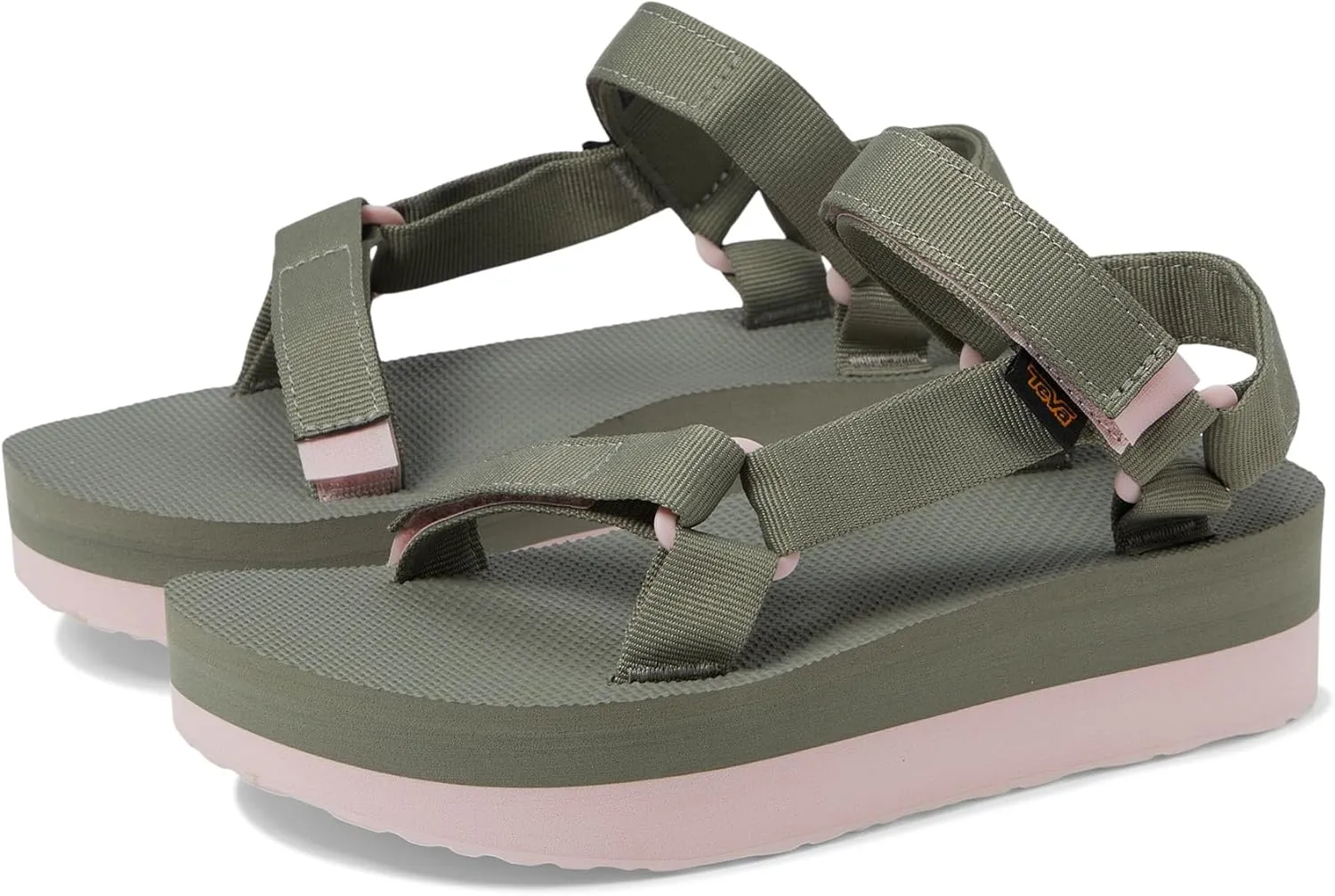 Teva Women's Flatform Universal Sport Sandal, Olive/Whisper, 6