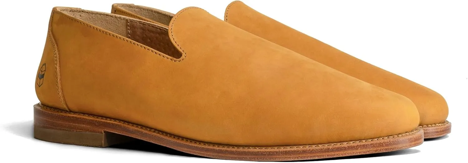 The Montana, Leather Slip On Loafers, Business Casual Shoes for Men, Mens Dress Sneakers, Men's Boat Shoe, Slipper & Moccasins Alternative, Comfortable Dressy Brown & Black, Non Slip Work Loafer