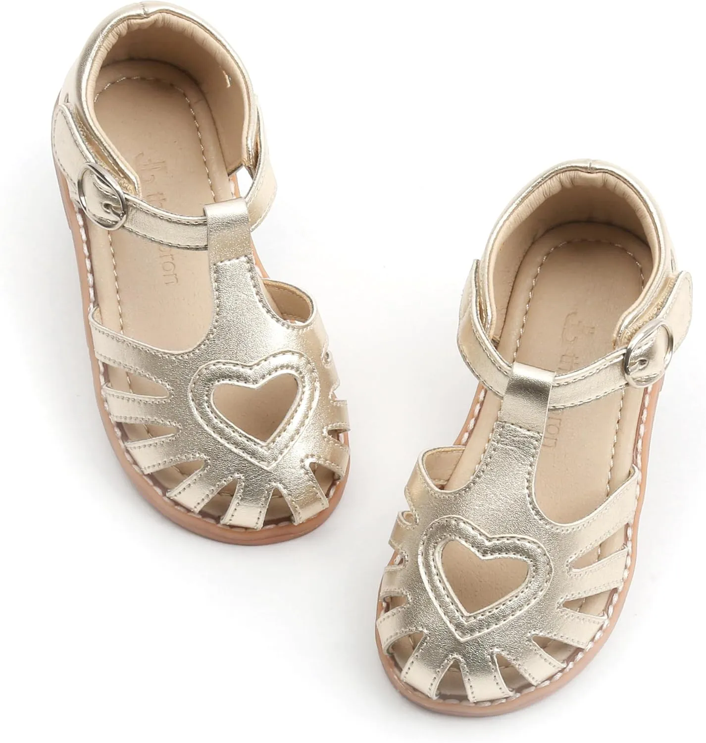 THEE BRON Princess Toddler Close Toe Sandals | Retro Lace-Up Design | Breathable Girls Shoes 3-12 Years