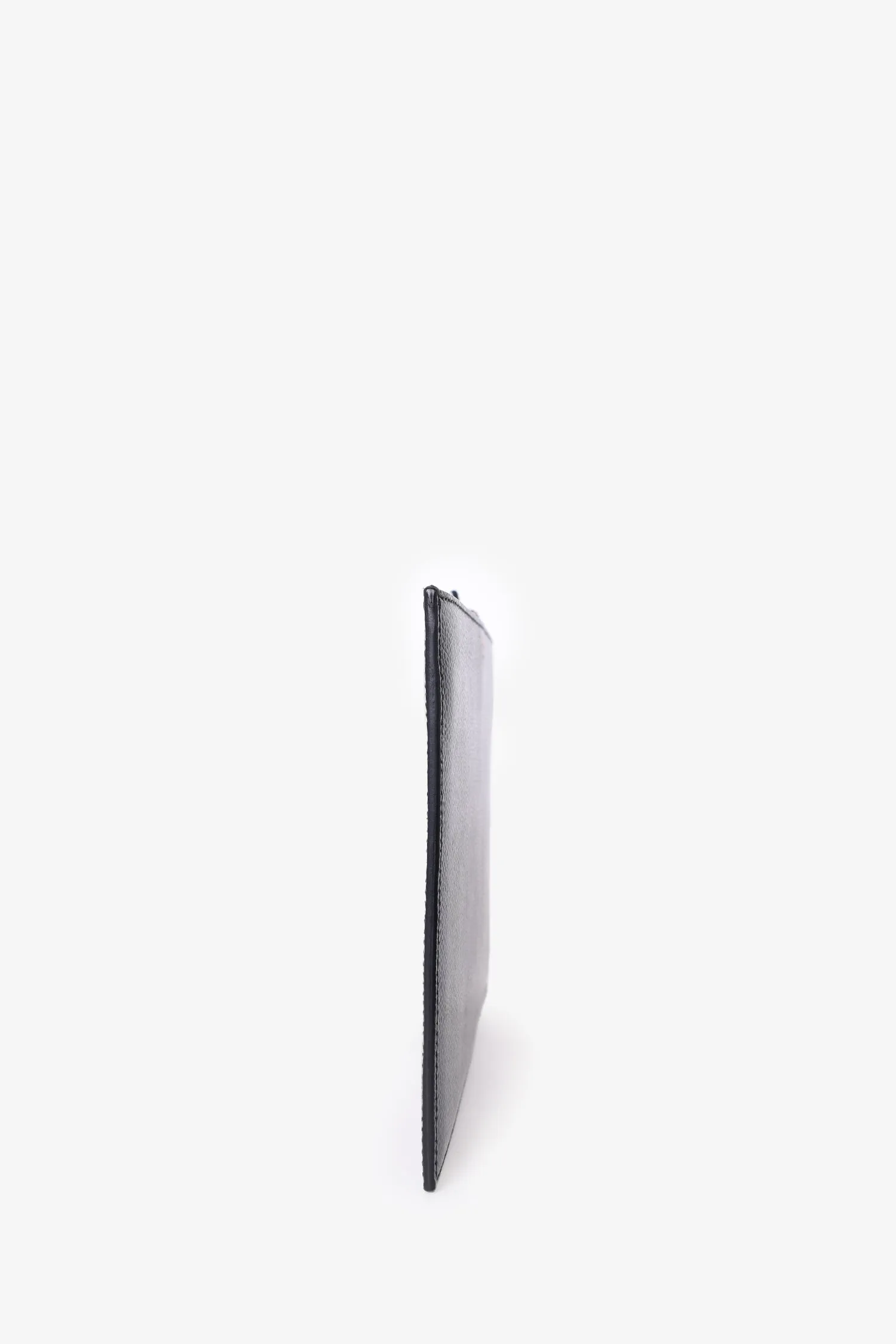 Thom Browne Black Leather Flat Portfolio/Clutch Bag