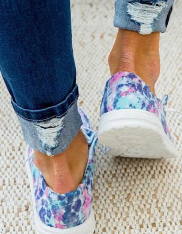 Tie-Dye Slip on Shoes