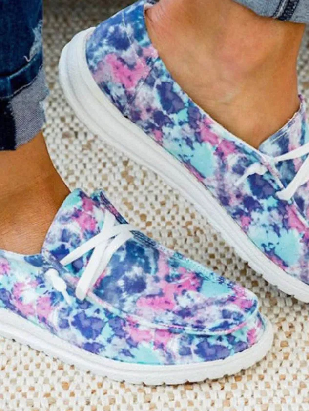 Tie-Dye Slip on Shoes