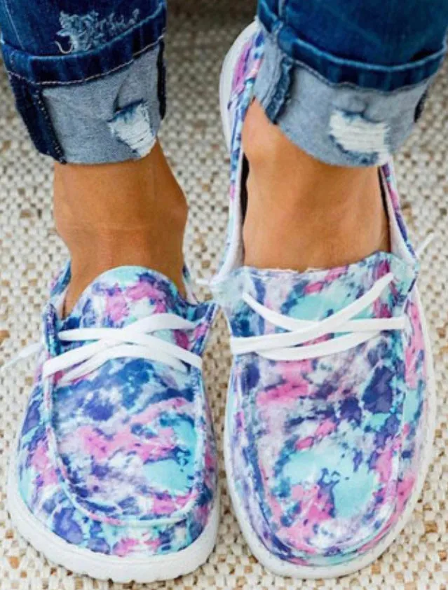 Tie-Dye Slip on Shoes