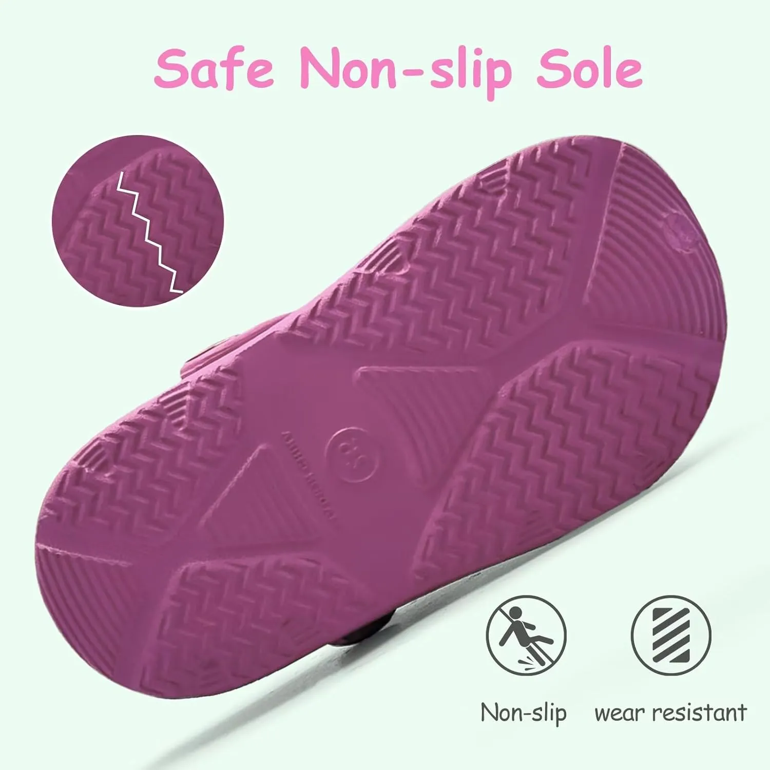 Toddler Girls Boys Clogs Classic Garden Shower Beach Pool Swim Slip on Sandals Slides Children Kid Cute Water Shoes