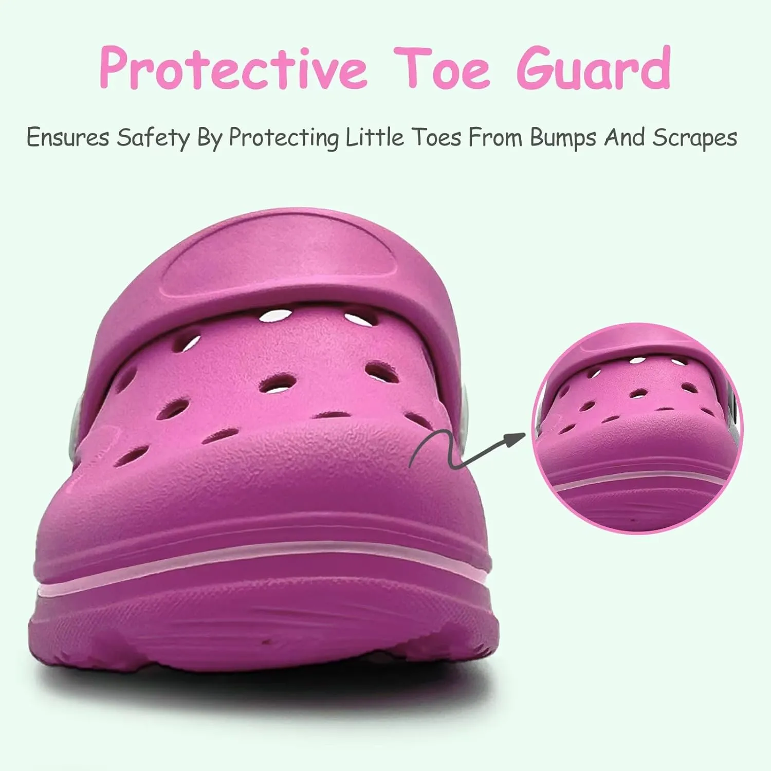Toddler Girls Boys Clogs Classic Garden Shower Beach Pool Swim Slip on Sandals Slides Children Kid Cute Water Shoes