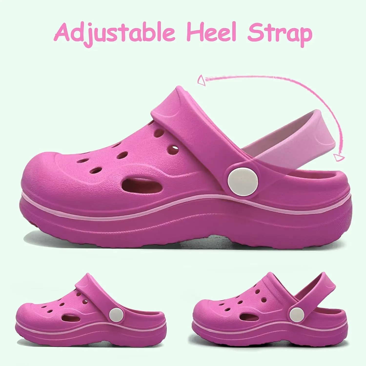 Toddler Girls Boys Clogs Classic Garden Shower Beach Pool Swim Slip on Sandals Slides Children Kid Cute Water Shoes