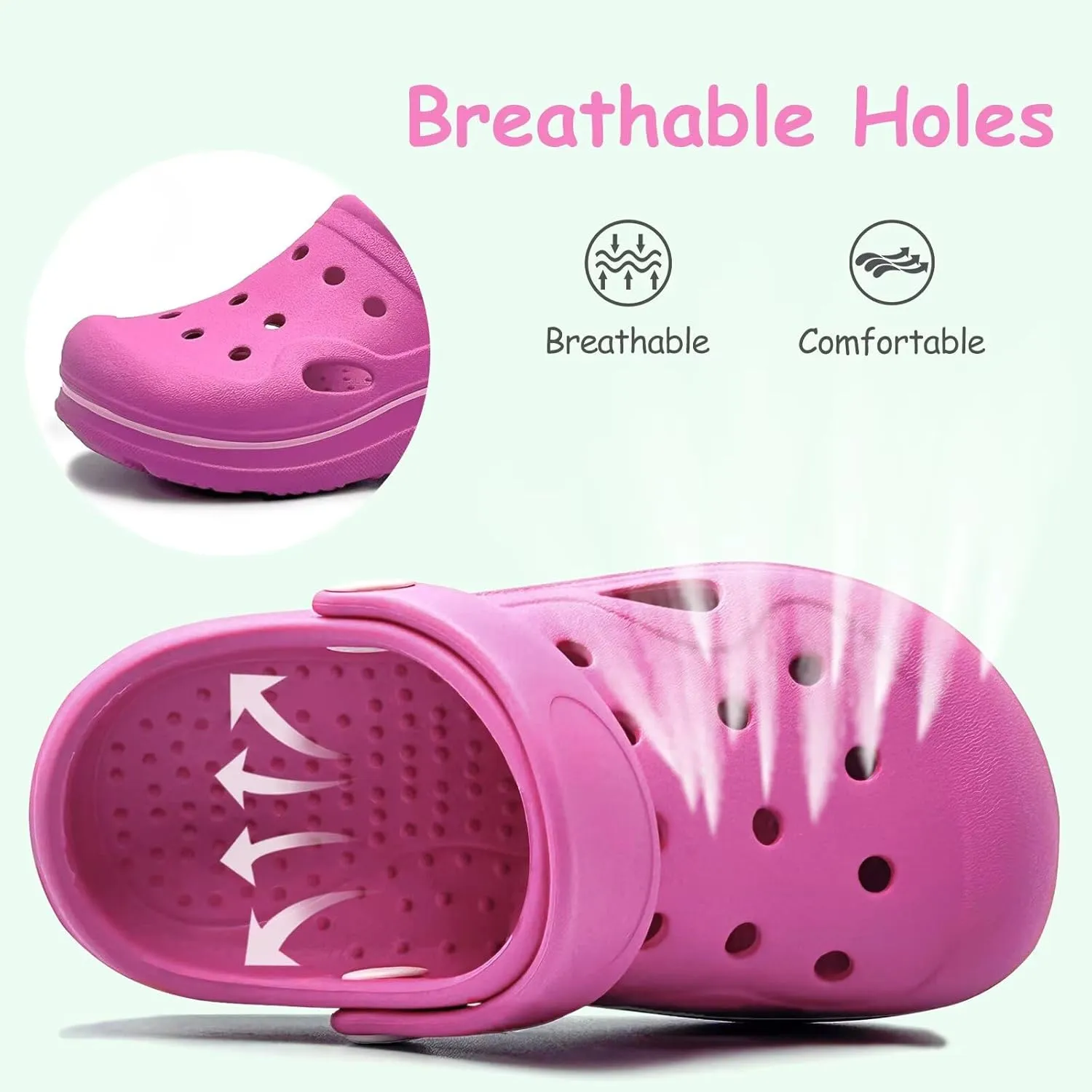 Toddler Girls Boys Clogs Classic Garden Shower Beach Pool Swim Slip on Sandals Slides Children Kid Cute Water Shoes