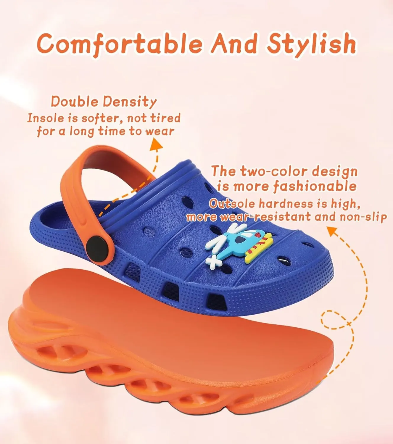 Toddler Kids Clogs Slip on Slide Sandals Slippers for Beach Pool Garden