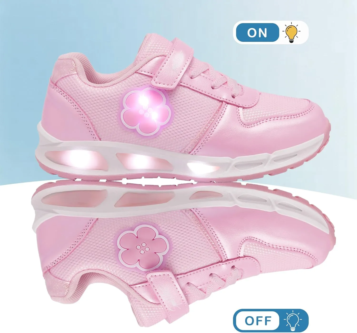 Toddler Light Up Shoes Boys Girls Breathable LED Glowing Luminous Tennis Sneakers for Outdoor Sport(Little/Big Kid)