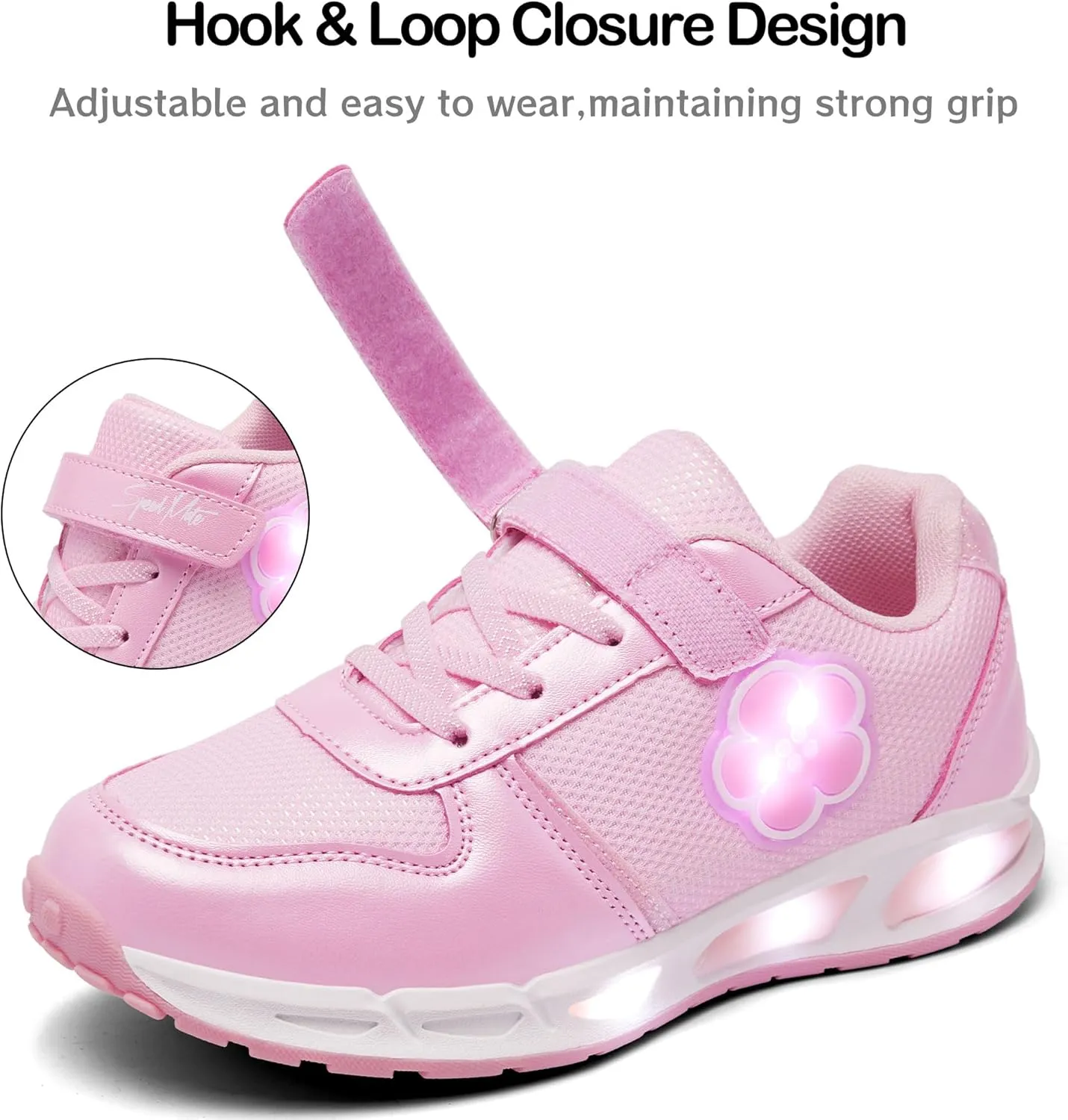 Toddler Light Up Shoes Boys Girls Breathable LED Glowing Luminous Tennis Sneakers for Outdoor Sport(Little/Big Kid)