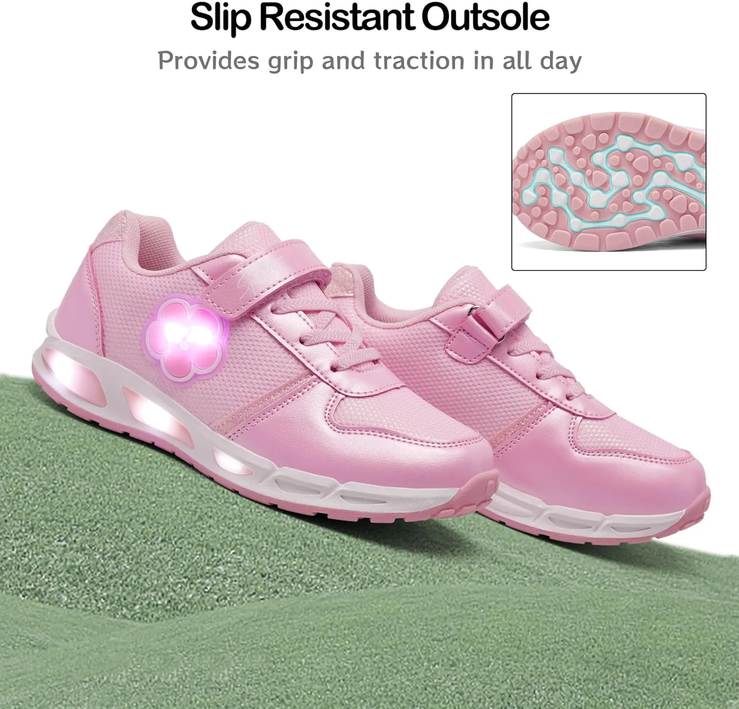 Toddler Light Up Shoes Boys Girls Breathable LED Glowing Luminous Tennis Sneakers for Outdoor Sport(Little/Big Kid)