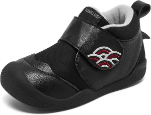 Toddler Shoes for Girls Walking Warm Soft Non-Slip High-Top Sneaker