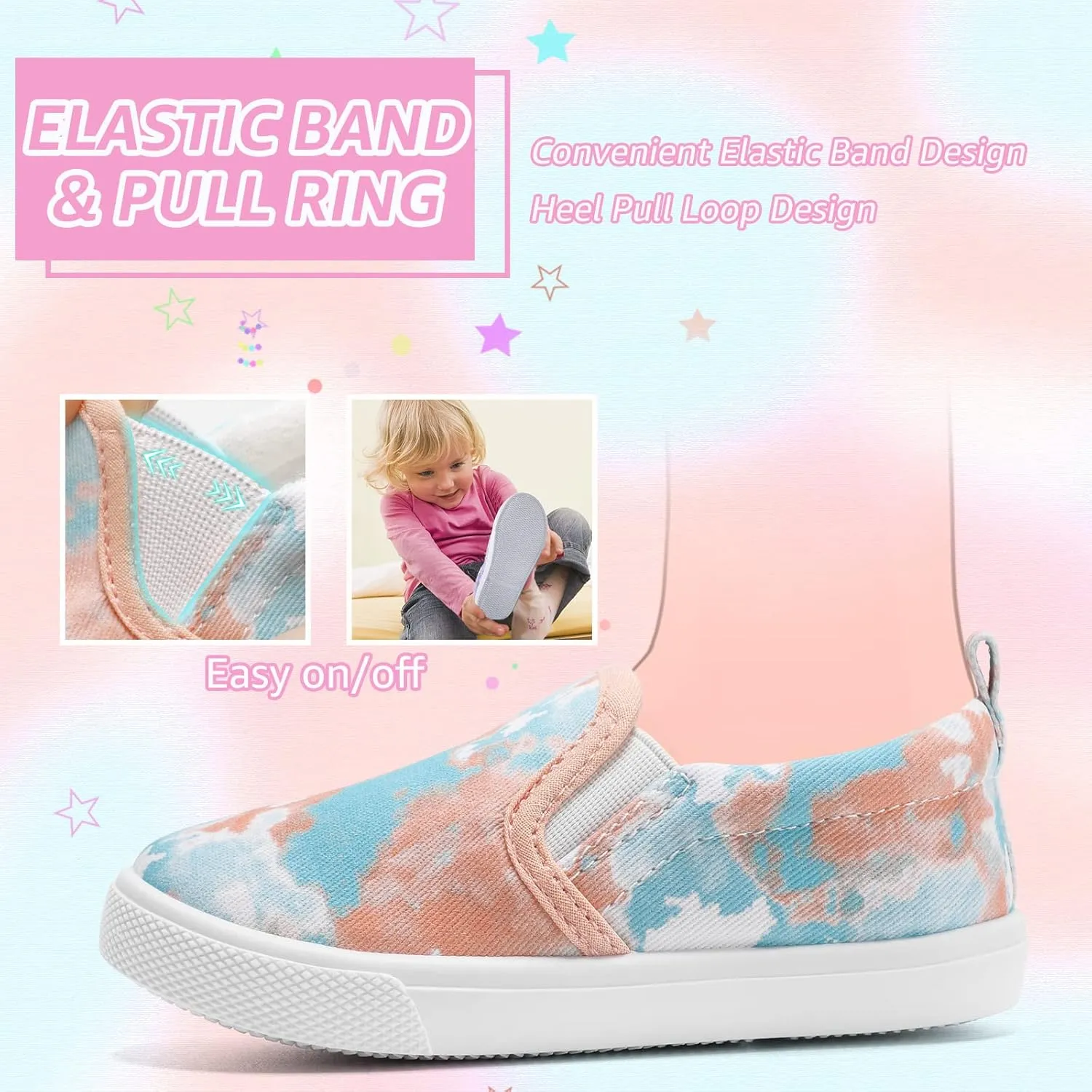 Toddler Slip on Shoes Girls & Boys Canvas Loafers Shoes