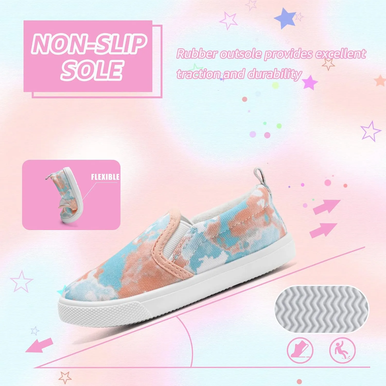 Toddler Slip on Shoes Girls & Boys Canvas Loafers Shoes