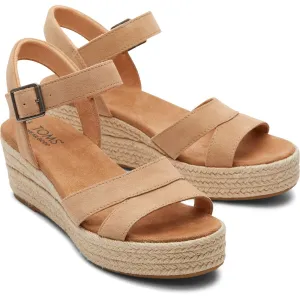 TOMS Audrey 100% Cow Women's Honey Wedges
