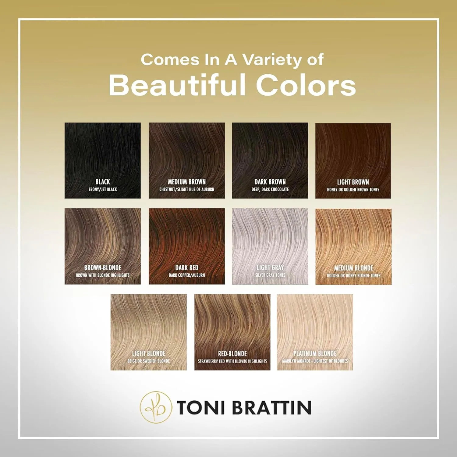 Toni Brattin Beachy Wave Wig - Shoulder Length Layered Waves & Airy Textured Ends - Heat-Friendly Synthetic Fiber Looks & Feels like Natural Hair - Adjustable & Comfortable (Brown Blonde, Regular)